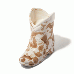 Керамична соева свещ Падивакс "Каубойски ботуш" Нешвил - праскова